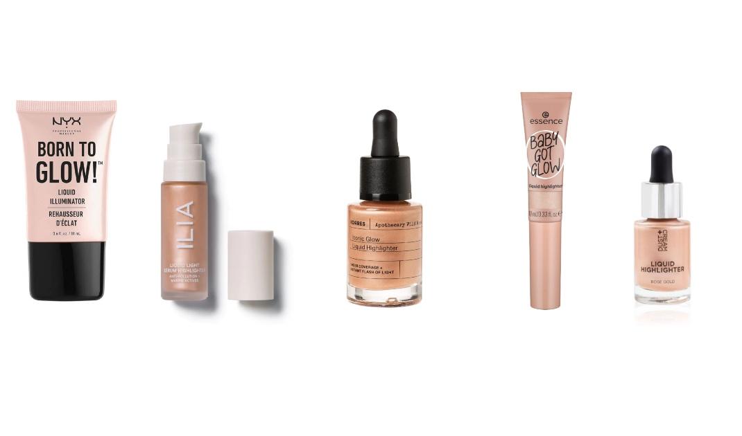 NYX Cosmetics Born to Glow!ILIA Liquid HighlighterKorres Iconic Glow Liquid ighlighteressence Baby Got GlowDust+Cream Liquid Highlighter