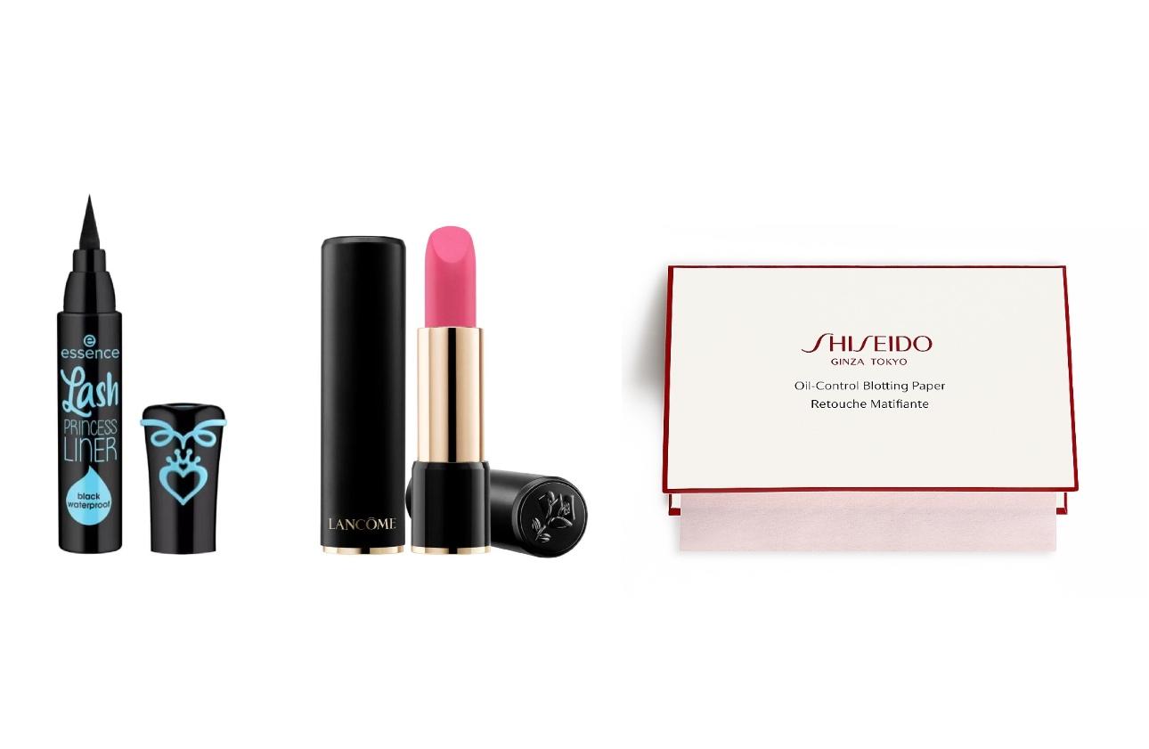 Essence EyelinerLancome, L'Absolu Cream LipstickShiseido Oil-Control Blotting Paper