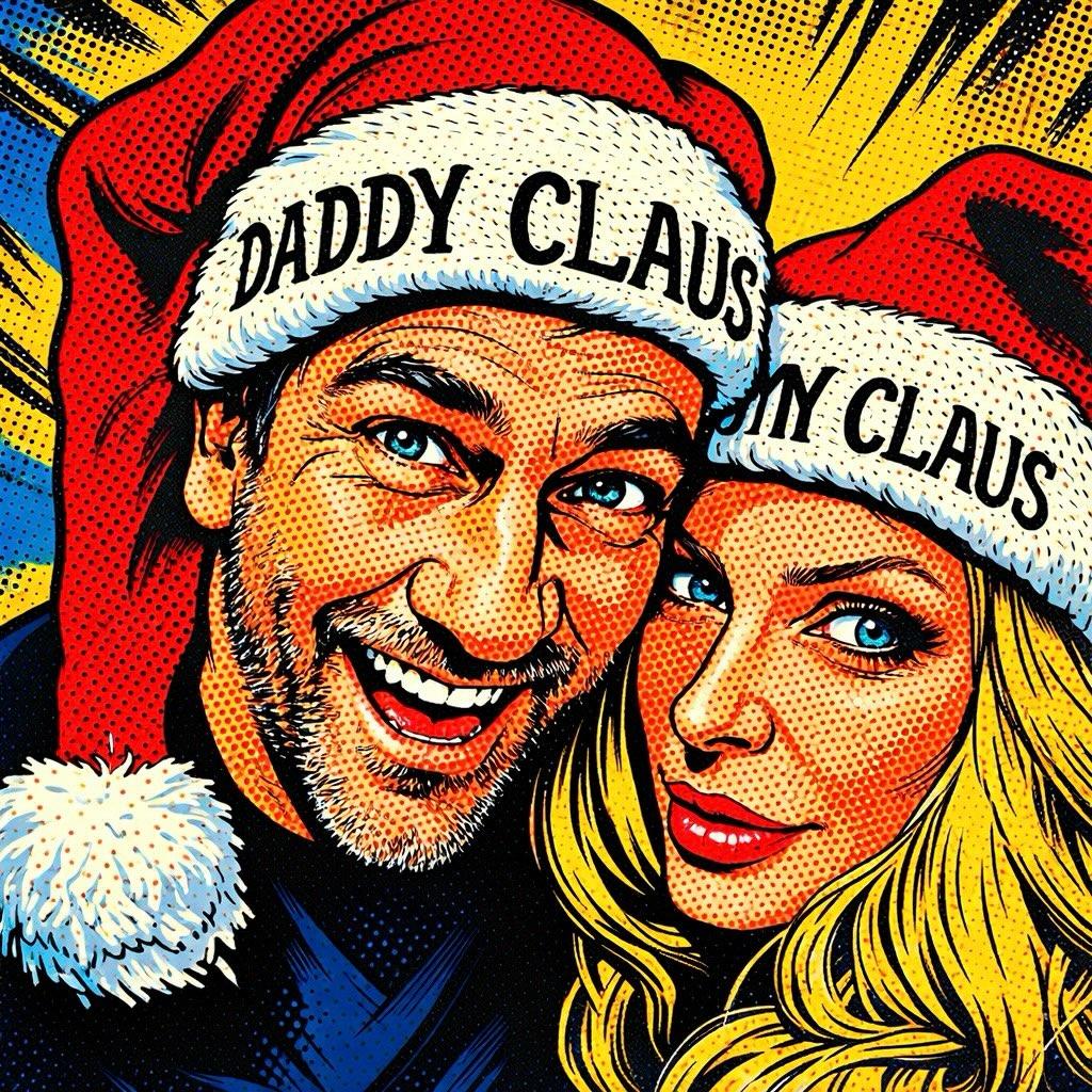 Η Ελένη Μενεγάκη και ο Μάκης Παντζόπουλος ως Mommy &amp; Daddy Claus στην παιχνιδιάρικη εικόνα που μοιράστηκαν/ Φωτογραφία: Instagram/ @elenimenegaki