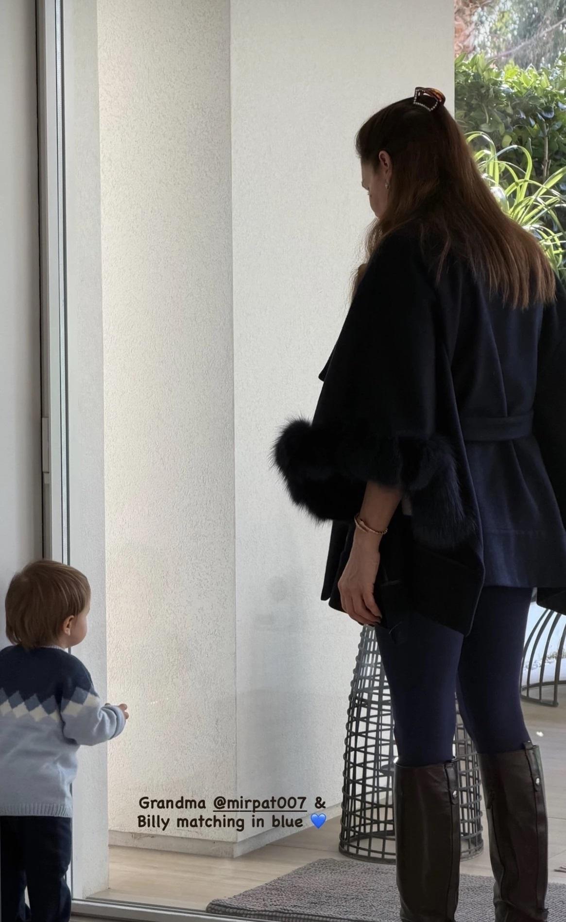 Η Μιράντα Πατέρα με τον εγγονό της/ Φωτογραφία: Instagram/ @alexandra.nika