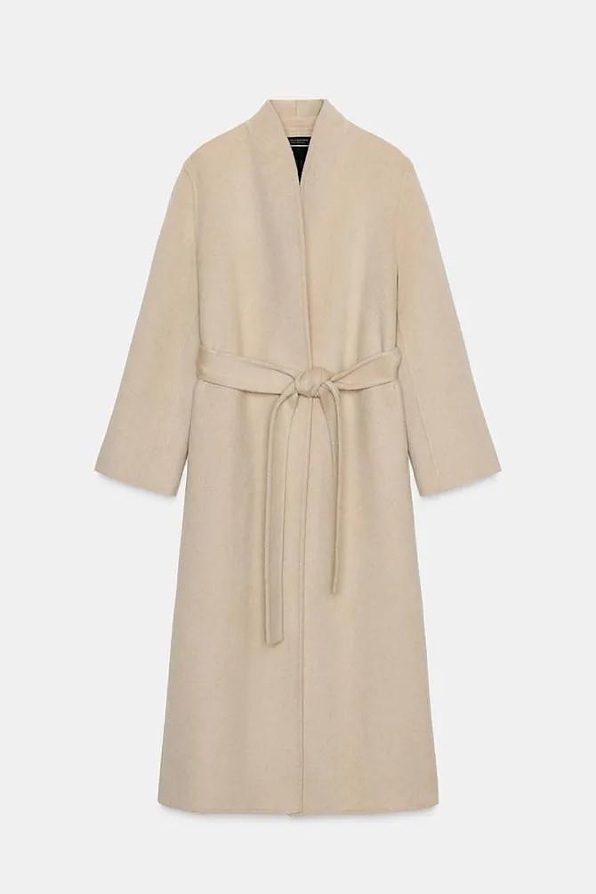 Μπεζ παλτό από τα Zara