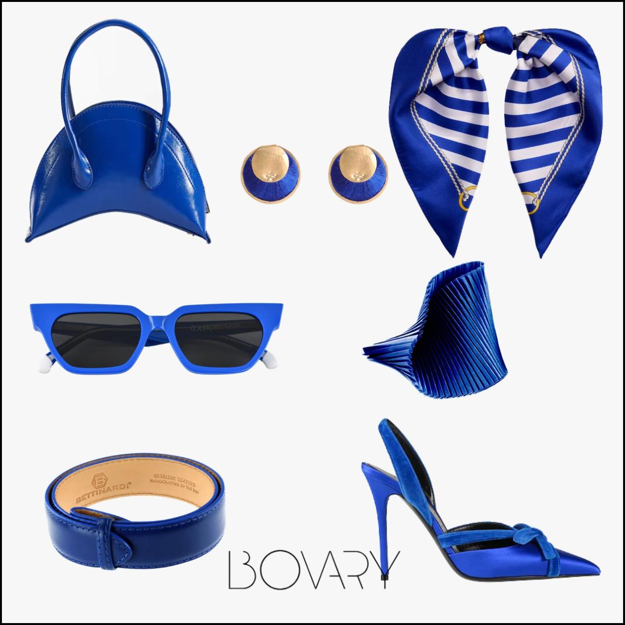 Από αριστερά: Τσάντα, €32,99, Asos, asos.com, σκουλαρίκια, €115, Katerina Makriyianni, katerinamakriyianni.com, μαντήλι, €100,99, Lauren Ralph Lauren, answear.gr, γυαλιά ηλίου, €195, Oscar &amp; Frank Eyewear, oscarandfrankeyewear.com, βραχιόλι, €25, Alexandra Tsoukala, alexandratsoukala.gr, ζώνη, €63,69, Bettinardi, bettinardi.com και γόβες, €467, Tom Ford, yoox.com