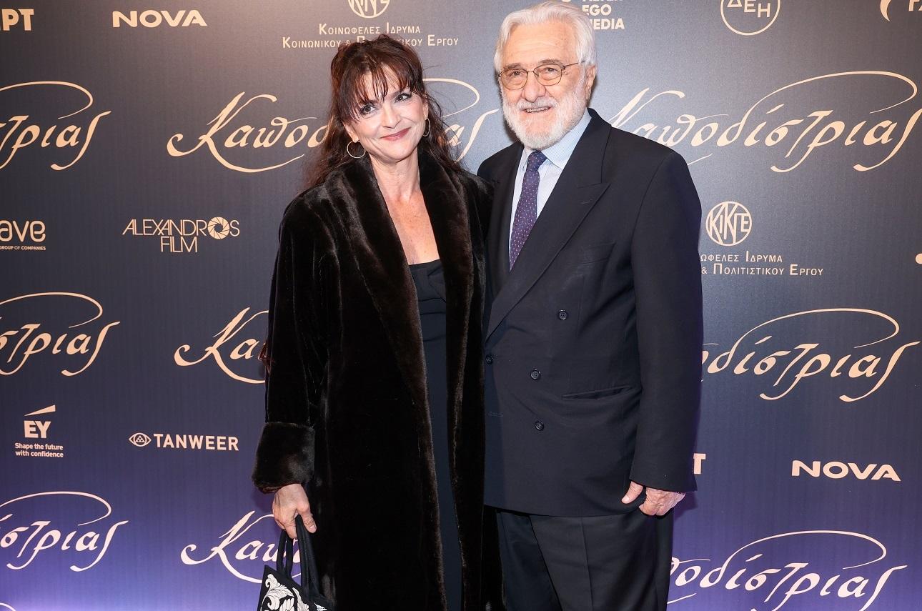 Η Ναταλία Καποδίστρια με τον Γιάννη Σμαραγδή στην πρεμιέρα της ταινίας «Καποδίστριας»/ NDP Photo Agency