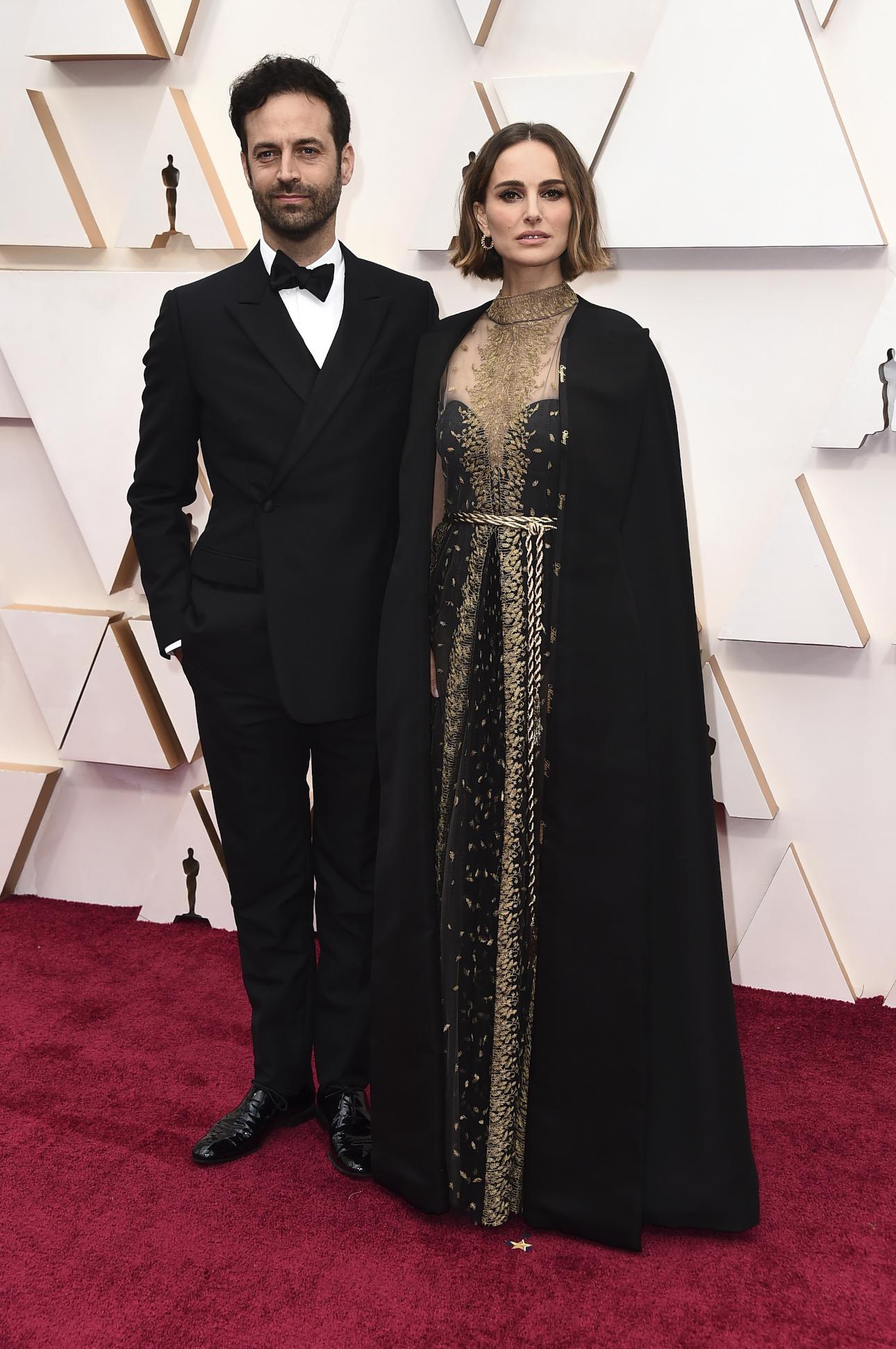 Ο Μπενζαμίν Μιλεπιέ και η Νάταλι Πόρτμαν το 2020/Φωτογραφία: AP Photo