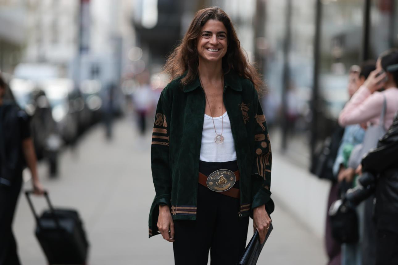 H Leandra Medine φοράζώνη με αγκράφα/Φωτογραφία: Getty