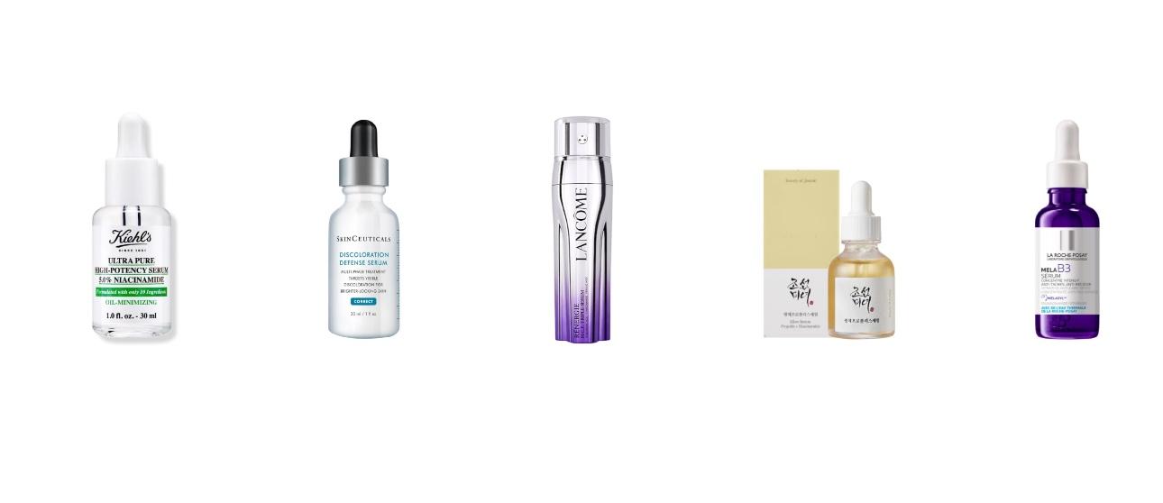 Kiehl's Ultra Pure SerumSkinceuticals Discolouration Defense SerumLancome Renergie Triple SerumBeauty of Joseon Glow SerumLa Roche Posay Mela B3