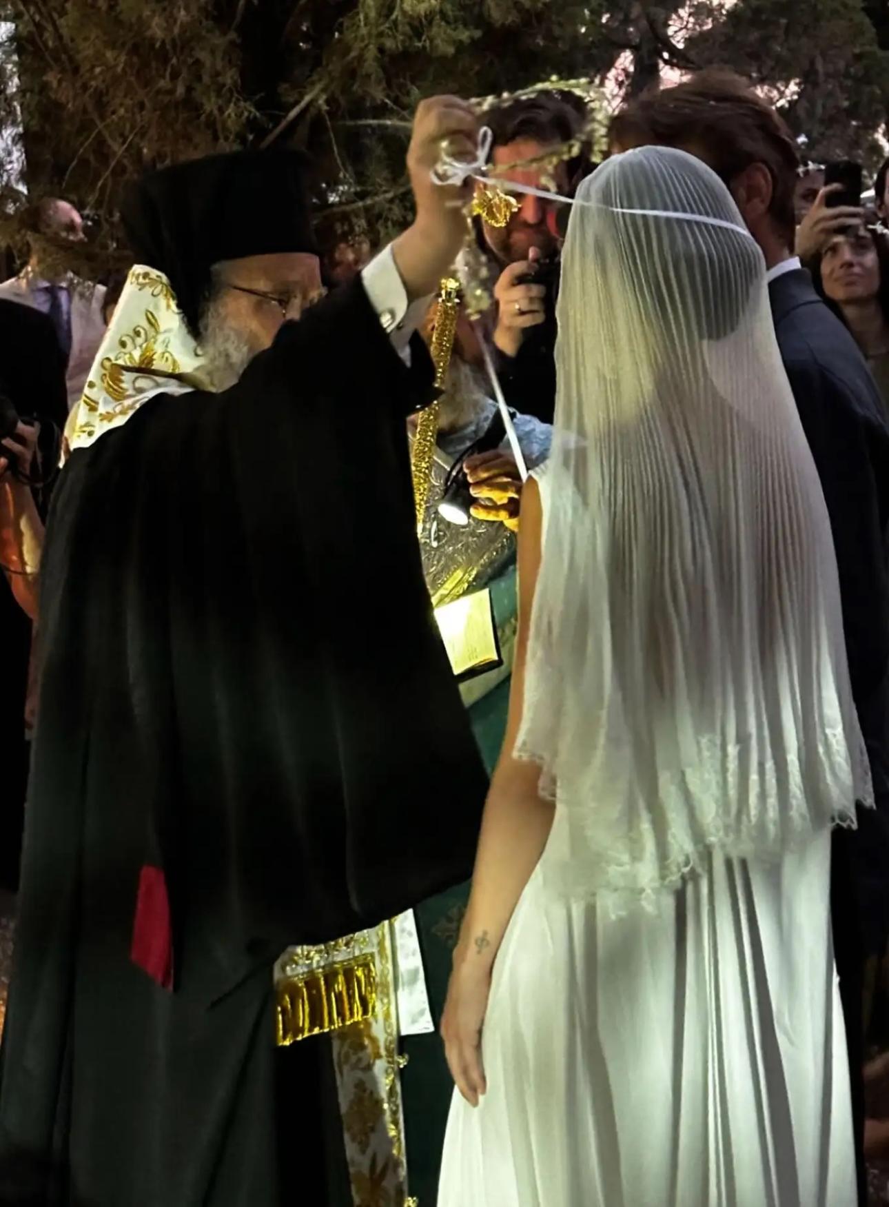 Ο θρησκευτικός γάμοες του ζευγριού που τελέστηκε στην Σπετσοπούλα στα τέλη Ιουνίου/ Φωτογραφία: Instagram