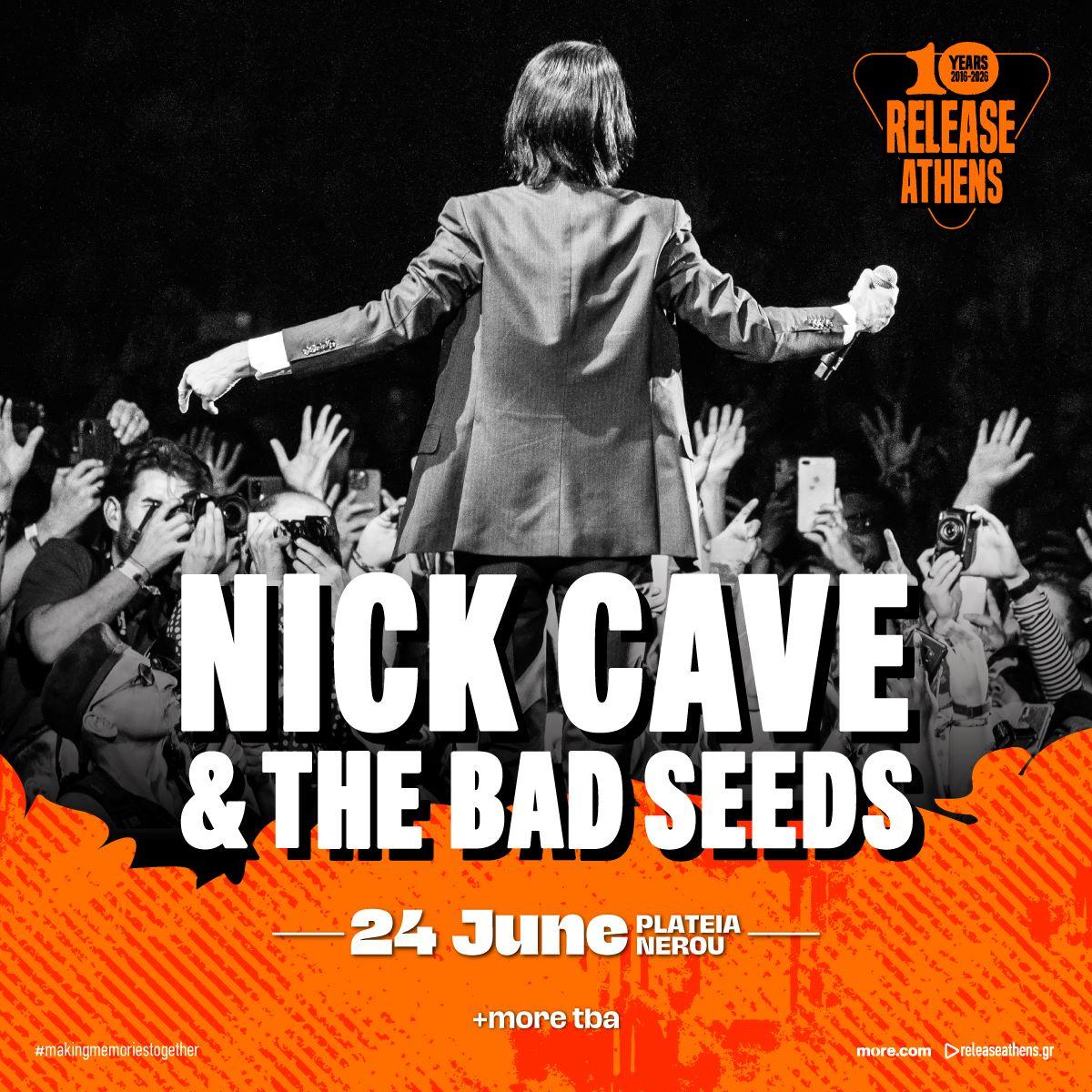 Η αφίσα της συναυλίας του Nick Cave στην Αθήνα/ Φωτογραφία: Release Athens