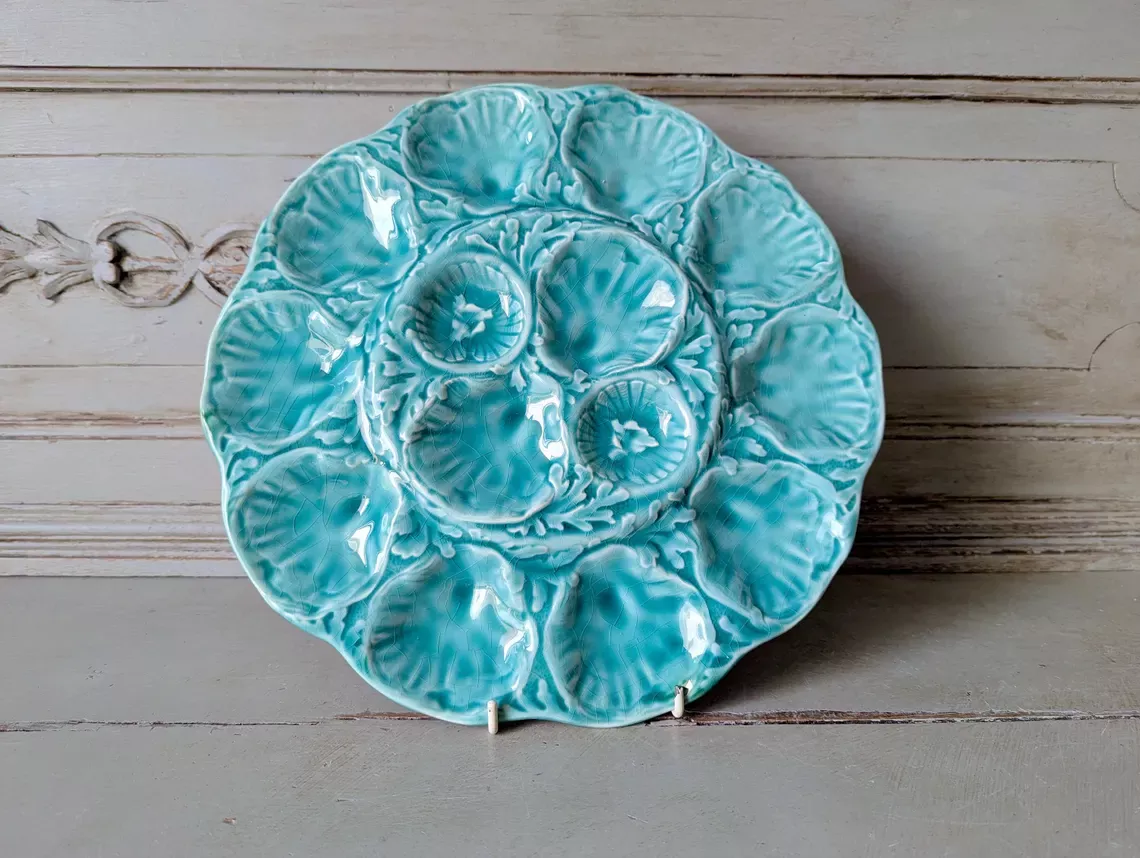 Γαλλικά oyster plates/ Φωτογραφία: Etsy/ Moth Vintage Atelier