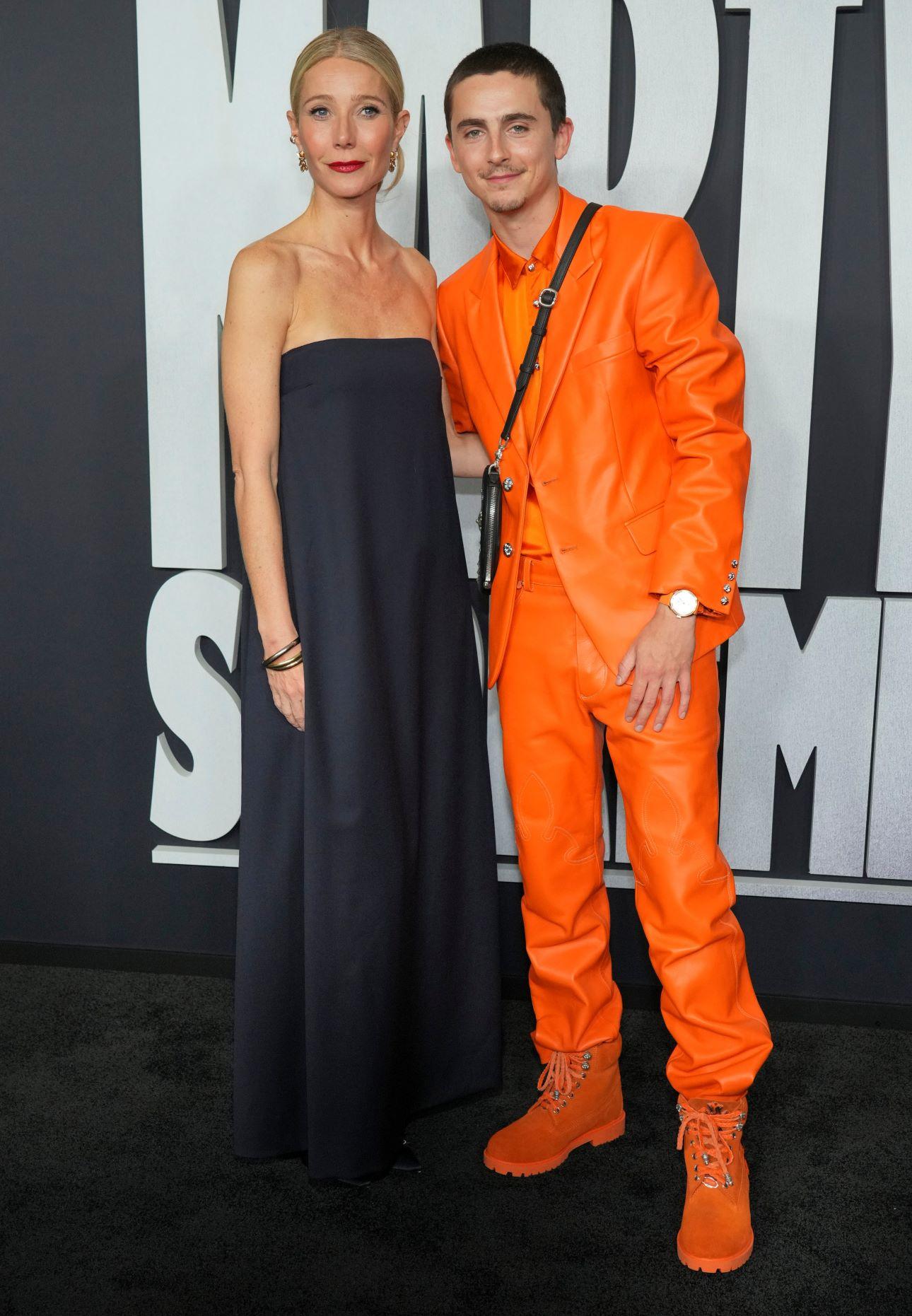 Η Γκουίνεθ Πάλτροου με τον Τιμοτέ Σαλαμέ/ Φωτογραφία: AP 