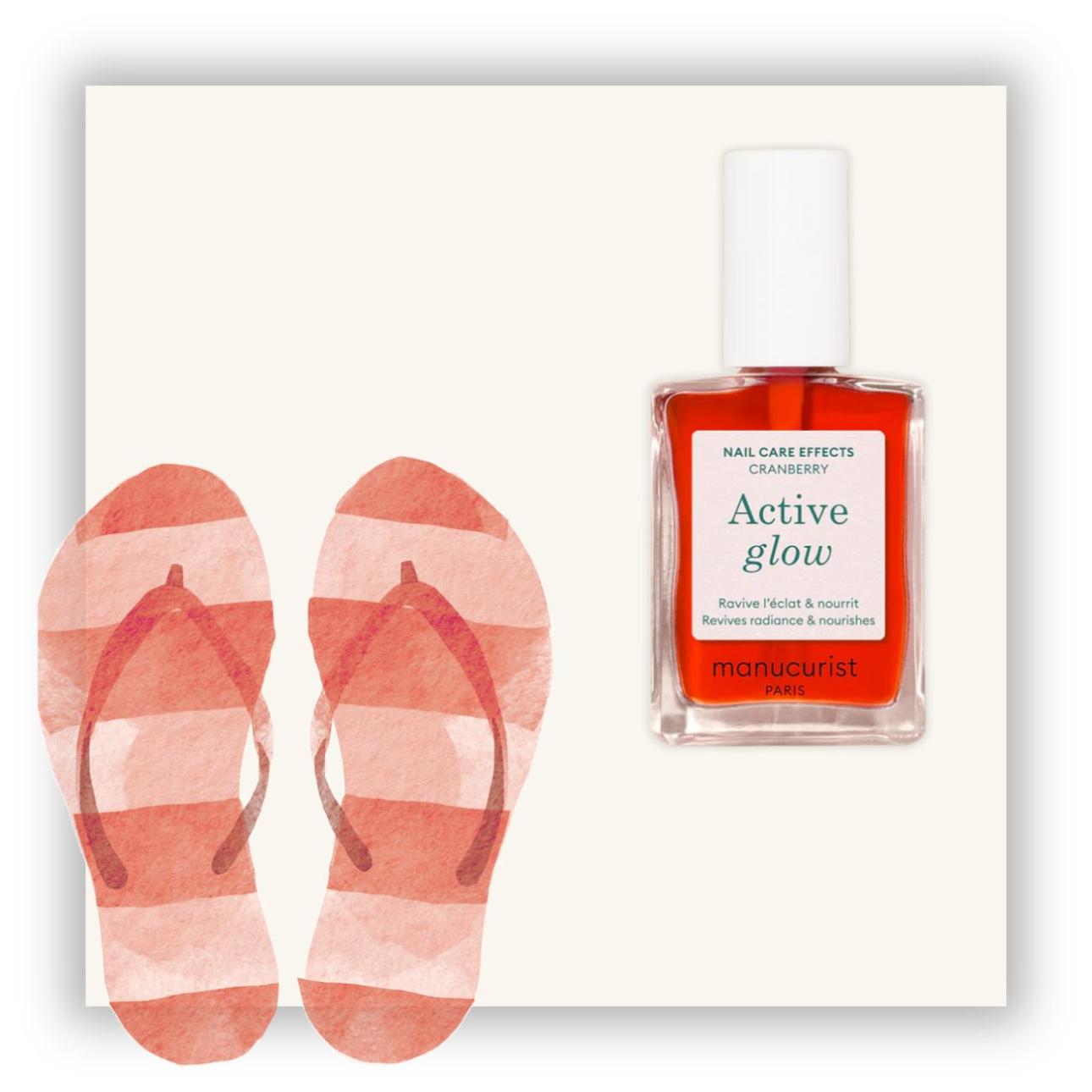  Active Glow Cranberry, Manucurist Υβριδικό προϊόν μεταξύ βερνικιού και θεραπείας νυχιών. Χαρίζει διακριτικό χρώμα και λαμπερό φινίρισμα, ενώ παράλληλα περιποιείται και θρέφει τα νύχια χάρη στα εκχυλίσματα cranberry και το γλυκό αμυγδαλέλαιο. Σύνθεση 83% φυτικής προέλευσης. 