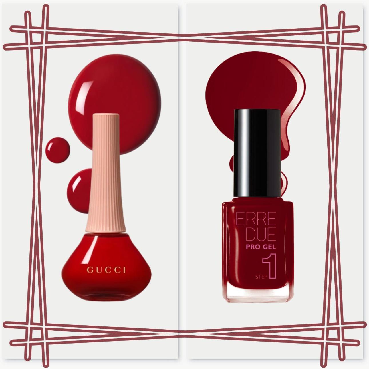 Vernis À Ongles 25 Goldie Red, Gucci   Pro Gel Nail Lacquer 569 Lava Kate    