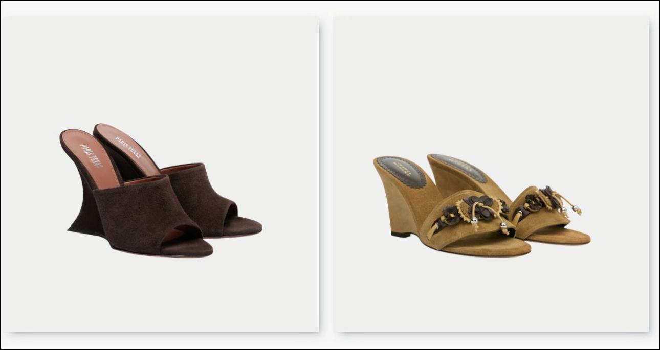Από αριστερά: Σκούρο καφέ mules, €645, Paris Texas, mytheresa.com και taupe mules, €890, Isabel Marant, isabelmarant.com