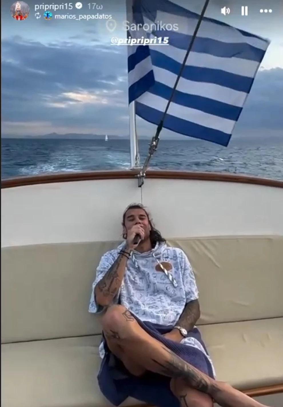 Ο Γιώργος Πρίντεζης βάφτισε την κόρη του/ Φωτογραφία: Instagram/ @pripripri15