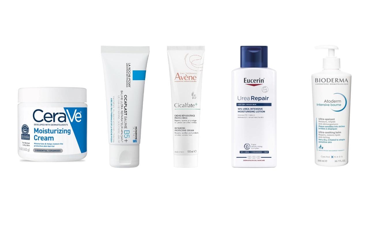 CeraVe Moisturizing CreamLa Roche-Posay Cicaplast Baume B5Avene Cicalfate+ Restorative Protective CreamEucerin UreaRepair PLUS Bioderma Atoderm Intensive Baume