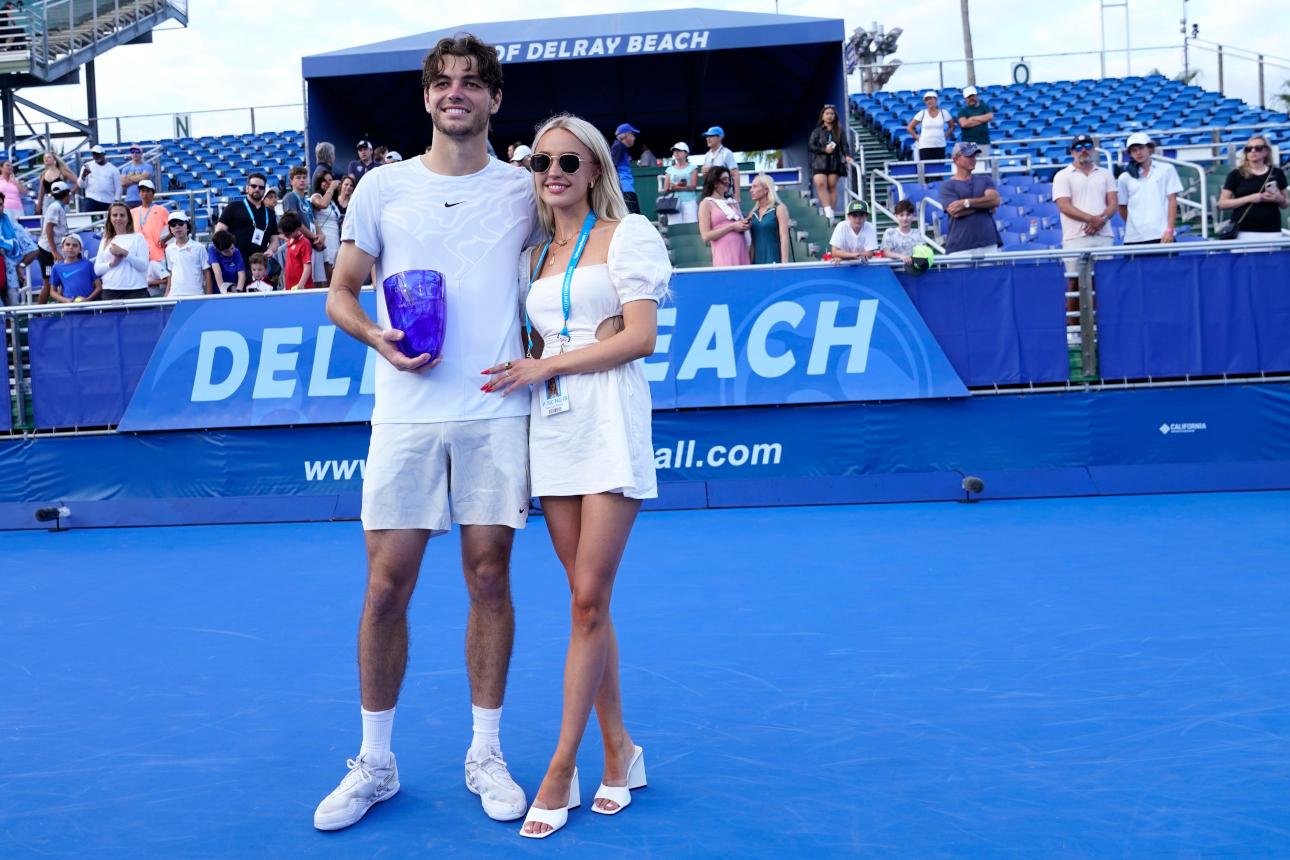 Η Morgan Riddle με τον σύντροφό της, Taylor Fritz/Φωτογρσφία: AP