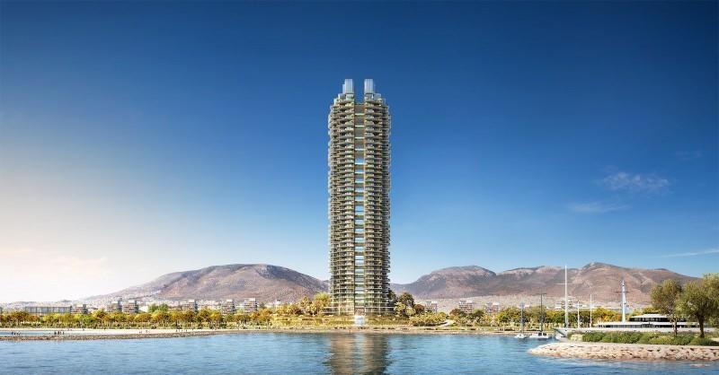 Ο Riviera Tower όπως θα είναι με την ολοκλήρωσή του, σε έναν περίπου χρόνο/ Φωτογραφία: Lamda Development