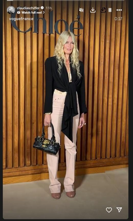  Η Κλόντια Σίφερ παρακολούθησε το show του οίκου Chloe στο Παρίσι/ Φωτογραφία:﻿ Instagram/ @claudiaschiffer