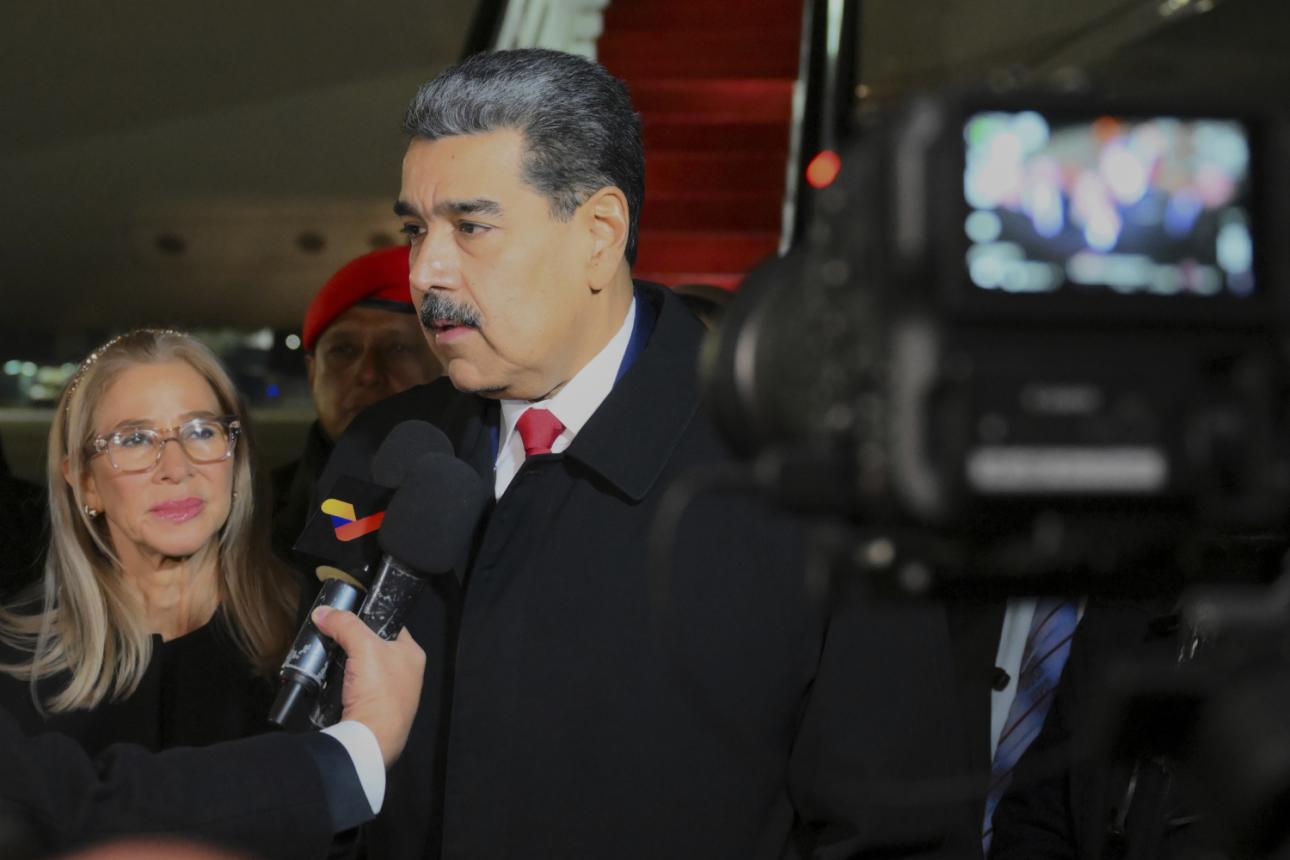  O Νικολάς Μαδούρο με την Σίλια Φλόρες/ Φωτογραφία AP