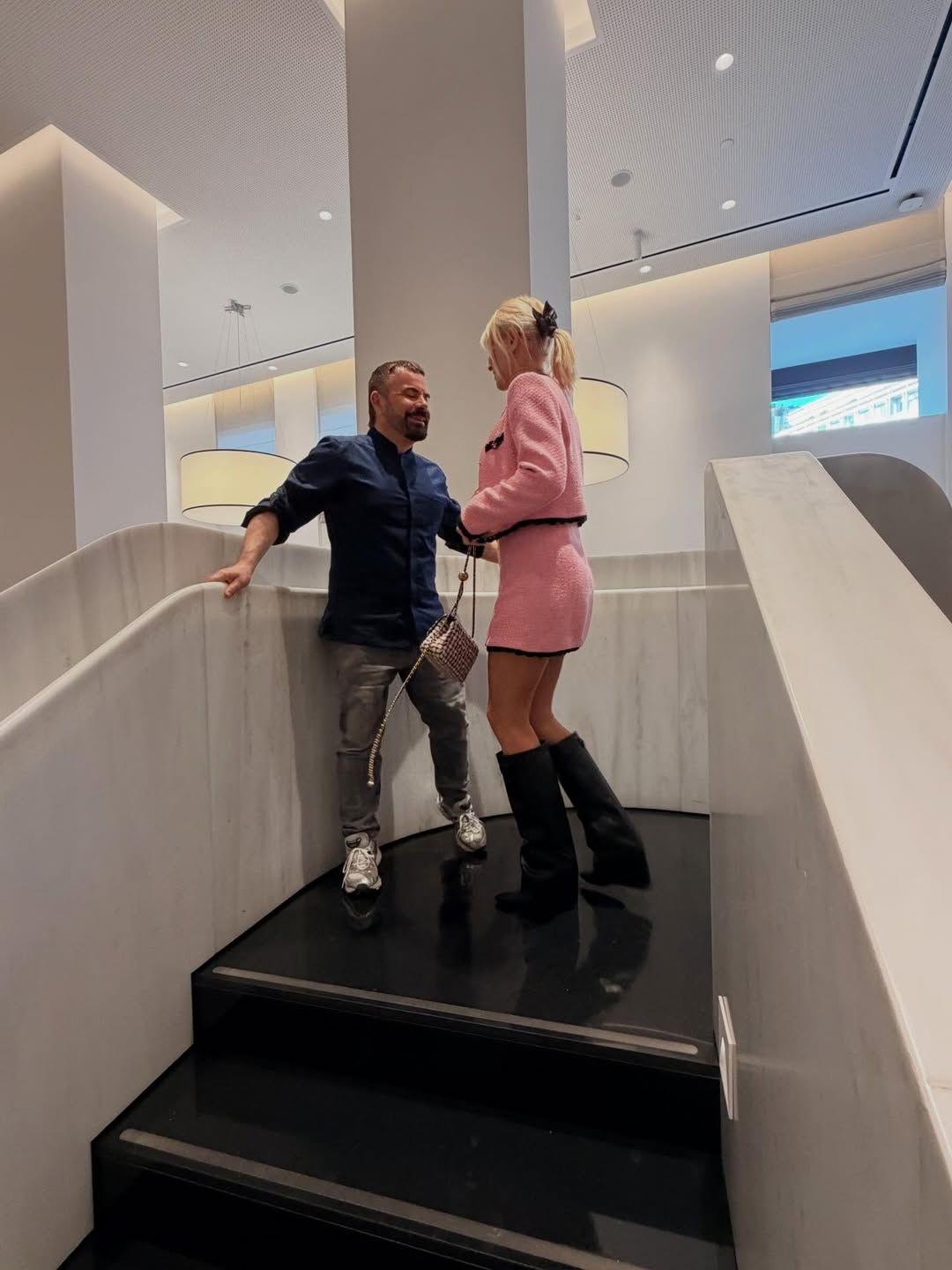 Η Φαίη Σκορδά με τον Βασίλη Καλλίδη/ Φωτογραφία: Instagram/ @fayskorda 