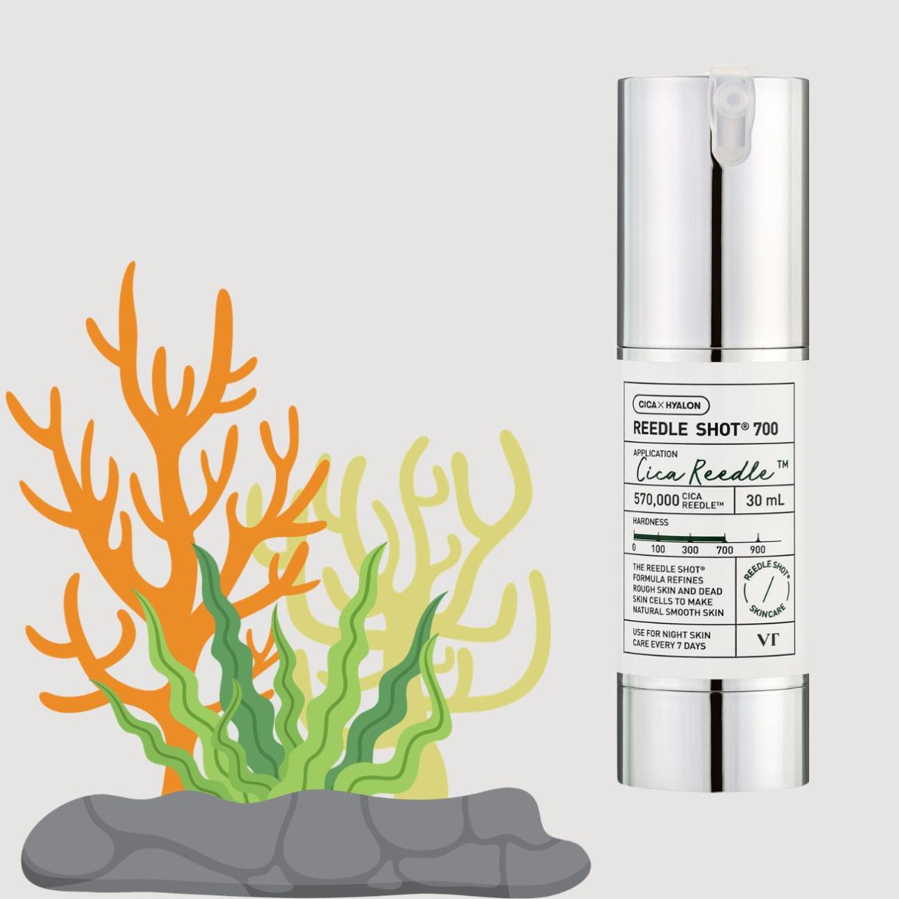   Reedle Shot 700, VT Cosmetics   Spicule-based εντατική θεραπεία με Cica Reedle™ τεχνολογία και silica micro-needles που δημιουργούν ήπια μικροδιέγερση, ενισχύουν την απολέπιση, τη λείανση υφής και τη βαθύτερη απορρόφηση ενεργών συστατικών. 
