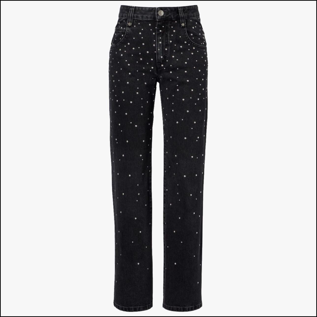 Μαύρο τζιν με στρας, €375, Marant Etoile, mytheresa.com