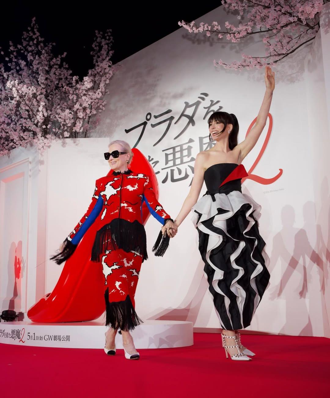 Η Μέριλ Στριπ με την Αν Χάθαγουεϊ/ Φωτογραφία: Instagram/ @micaela