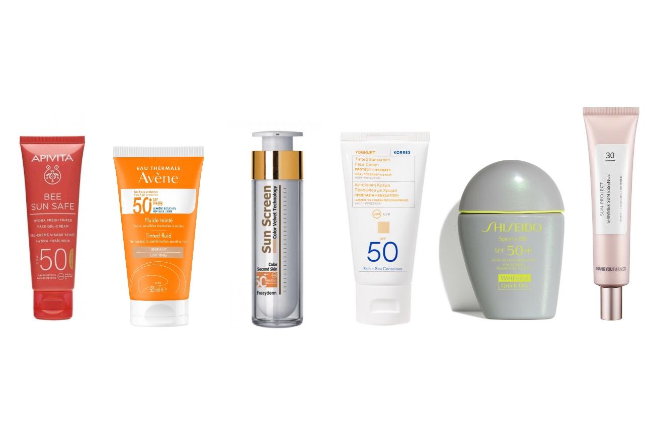 Apivita Bee Sun SafeAvene Tinted FluidFrezyderm Sunscreen Color VelvetKorres Tinted SunscreenShiseido Sports BBThankyoufarmer Sun Protect