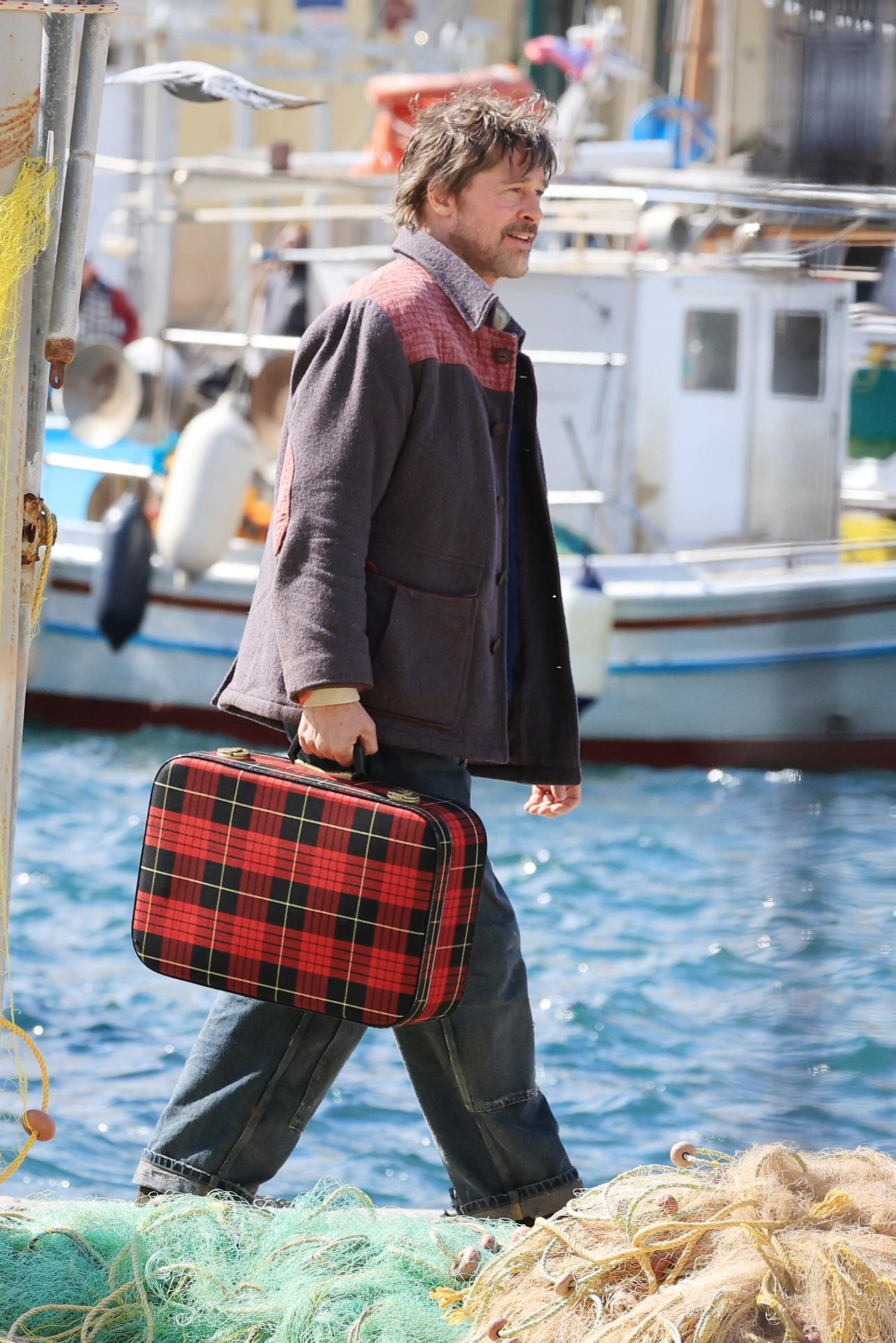 Ο Μπαντ Πιτ στα γυρίσματα της νέα του ταινίας/Φωτογραφία NDP 