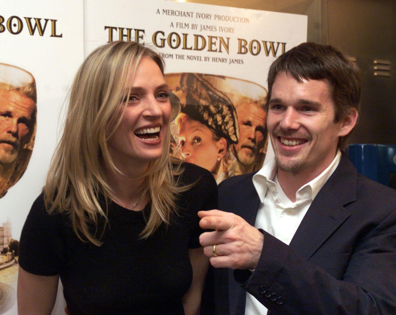 Η Ούμα Θέρμαν και ο Ίθαν Χοκ το 2001/ Φωτογραφία: AP