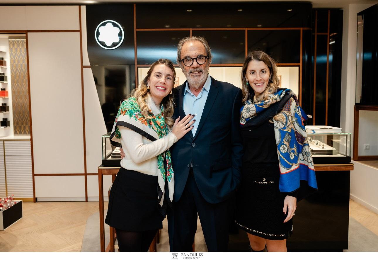 Ο Τίμος Τζαννές με τις κόρες του, Χριστιάννα και Ναταλία