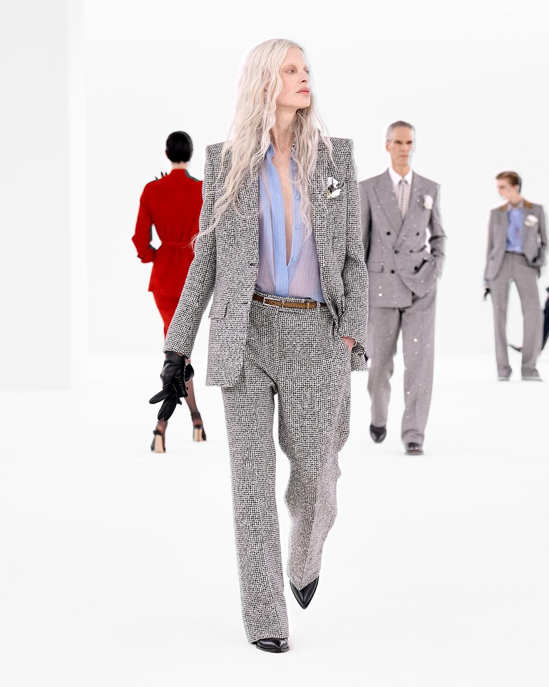 H  Kristen McMenamy για τον Tom Ford FW26 / Φωτογραφία: Tom Ford 