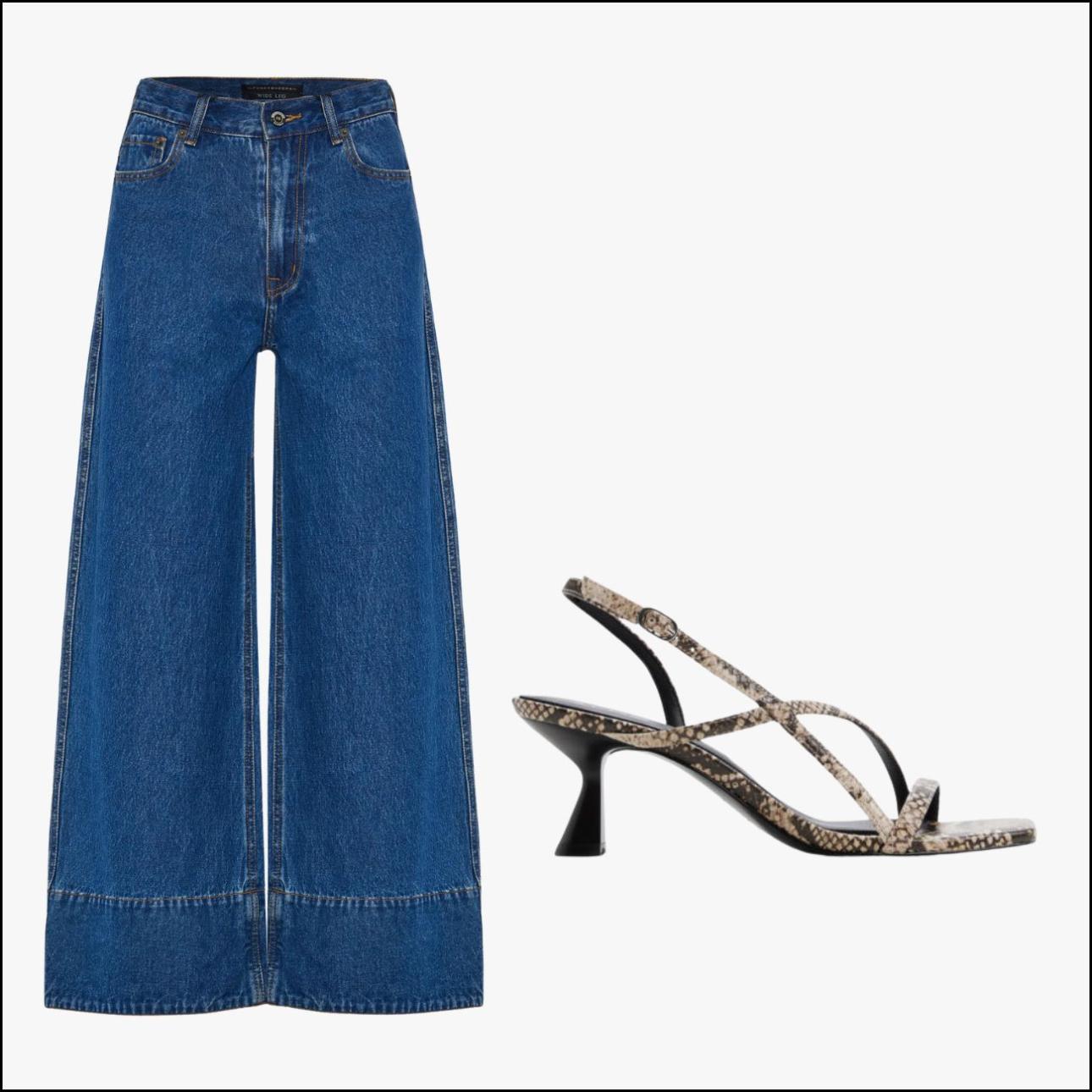 Τζιν, €59,95, Funky Buddha, funky-buddha.com και σανδάλια με λουράκια, €95, Migato, migato.com