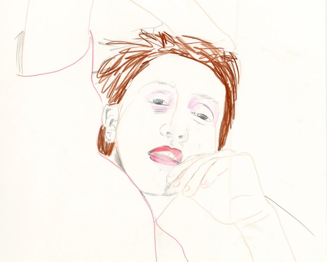 Ένα σχέδιο της Collier Schorr που αποπνέει τρυφερή ζεστασιά και φινέτσα. Φωτογραφία: Courtesy of Versace