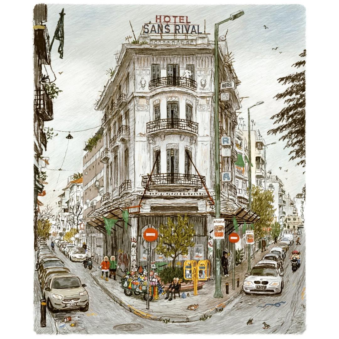 Το Hôtel Saint-Rival, ένα από τα αγαπημένα σημεία του Nicolas Hubesch στο Παρίσι.