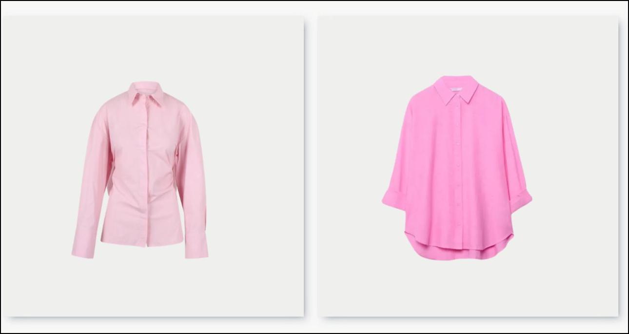 Από αριστερά: Πουκάμισο σε στενή γραμμή και με ανοικτή πλάτη, €302, Federica Tosi, farfetch.com και φαρδύ, λινό πουκάμισο, €19,99, Stradivarius, stradivarius.com