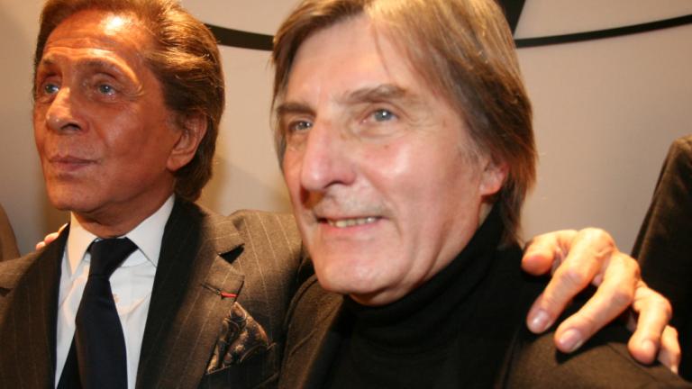 O Eμανουέλ Ουνγκαρό και ο Valentino σε δημόσια εμφάνιση το 2008