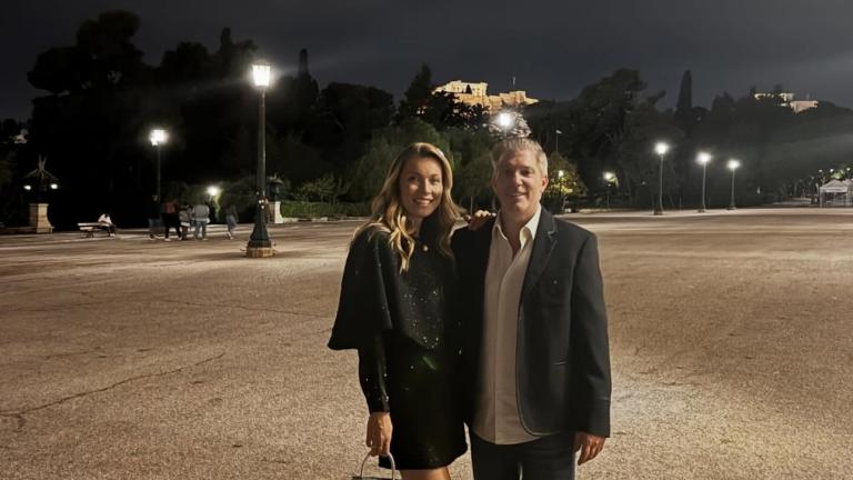 Η Μαριέττα Χρουσαλά με τον Λέοντα Πατίτσα 