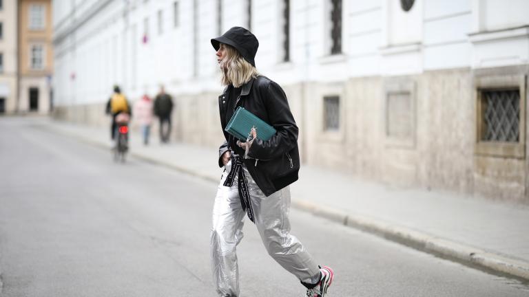 ασημί παντελόνι