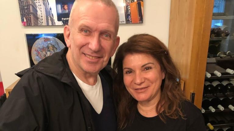 Η Αργυρώ Μπαρμπαρίγου με τον Jean Paul Gaultier