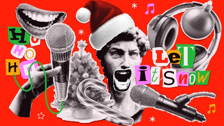 Κολάζ με χριστουγεννιάτικες εικόνες