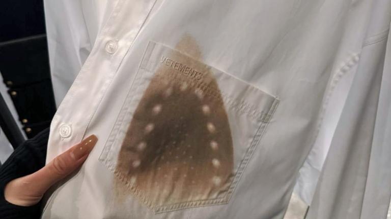 Καμένο λευκό πουκάμισο 