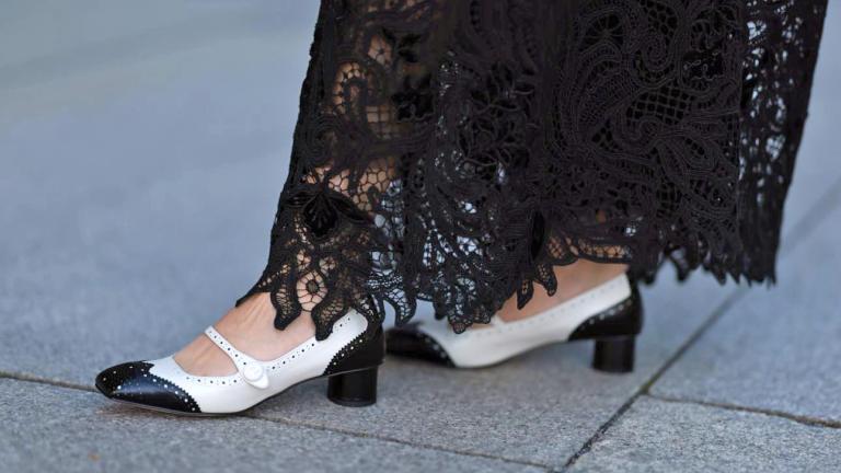 Two toned παπούτσια που μοιάζουν γαλλικού οίκου