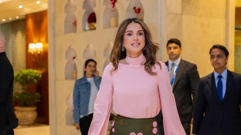 Η βασίλισσα Ράνια στην Ινδία