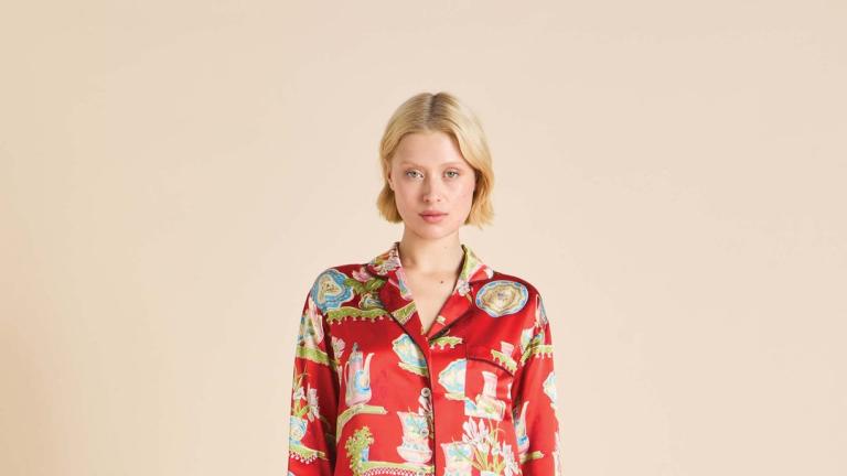 Μεταξωτή πιτζάμα 