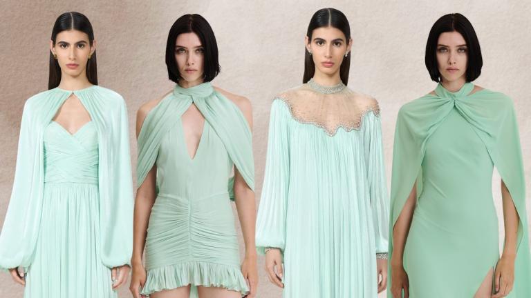 Δημιουργίες σε mint green από Έλληνες σχεδιαστές