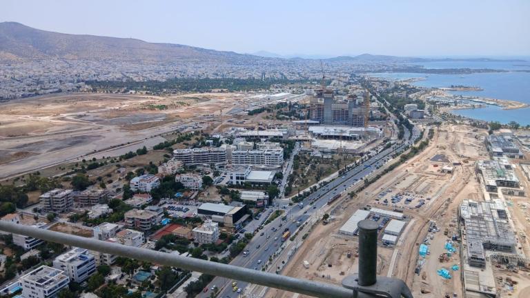 Η θέα από τον Riviera Tower στο Ελληνικό