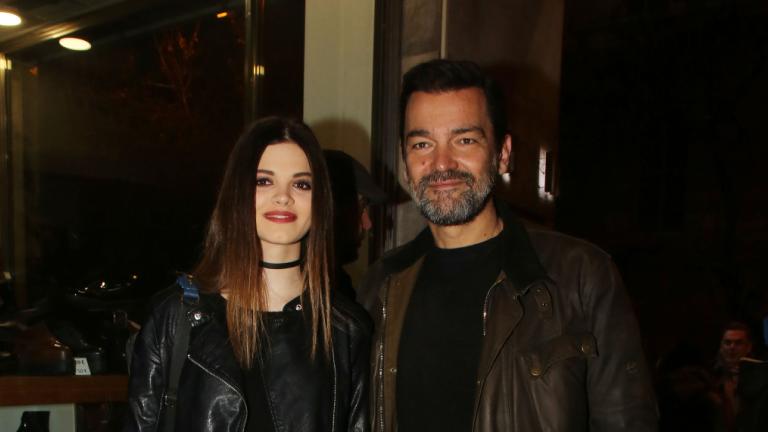 H Tζένη Καζάκου με τον πατέρα της, Κωνσταντίνο Καζάκο, Φωτογραφία: NDP photo agency