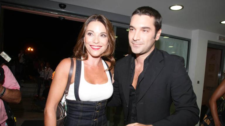 H Λήδα Ματσάγγου με τον Χριστόφορο Παπακαλιάτη, το 2007, Φωτογραφία: NDP photo agency 