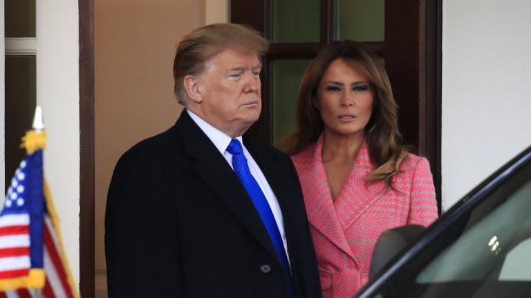 Η Μελάνια Τραμπ με τον σύζυγό της, Φωτογραφία: ΑP images/Manuel Balce Ceneta